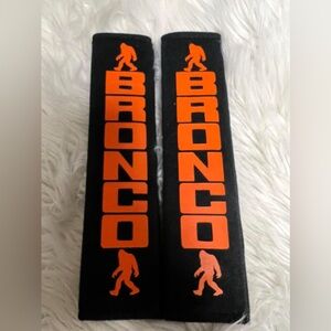 Orange bronco seatbelt covers